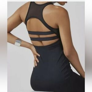 Fabletics Women Dress compression Jersey All way Stretch Black Large Short Mini